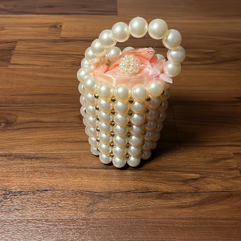 Faux Pearl Beaded Bag